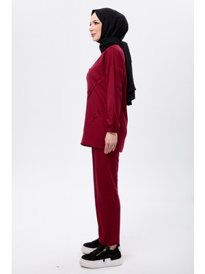 Tofisa 11055-BORDO Tunik Pantolon