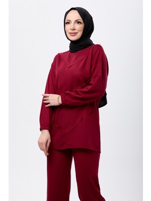 Tofisa 11055-BORDO Tunik Pantolon