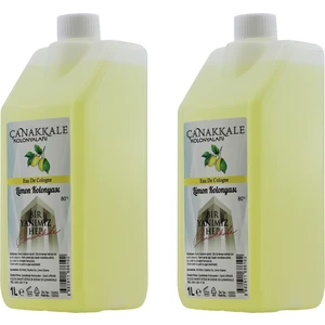 2 Adet Limon Kolonyası 80° - Litrelik -(BİDON) Korumalı Kapak - Yeni Model