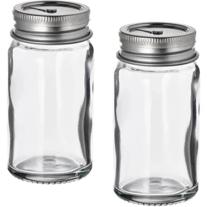 IKEA Cıtronhaj Tuzluk / Karabiberlik - Cam - 8 cm - 2 Parça