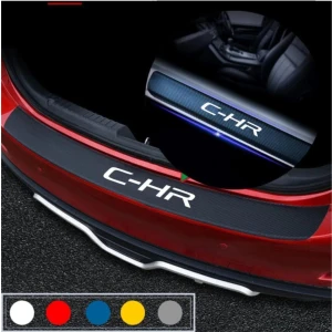 Ne Verelim Size Toyota Chr İçin Uyumlu Aksesuar Oto Bagaj ve Kapı Eşiği Sticker Seti Karbon