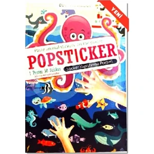 Deniz Hayvanları Popsticker Yapıştırma Posteri 22X30 1 Poster 50 Sticker