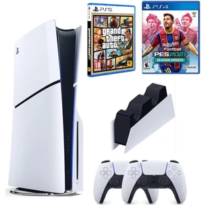 Playstation 5 Slim + 2.Dualsense + Şarj İstasyonu + Pes 21 + Gta 5
