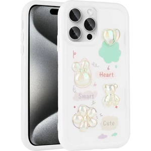 Apple iPhone 14 Pro Uyumlu Kılıf Renkli Kabartma Figürlü Parlak Telefon Kılıfı Kapak