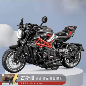 Çocuk Oyuncak Polis Arabası Modeli Simülasyon Motosiklet Alaşım Araba Modeli Çocuk Geri Çekilebilir Oyuncak Araba Işık ve Ses Efektleri Erkek [gusta] Xl Kırmızı 17*11*8 (Yurt Dışından)