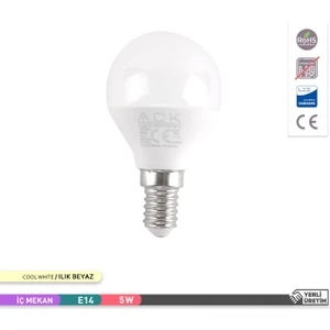 9W LED Top Ampul 4000K Günışığı 220V 5W  E14