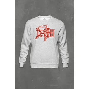 So Cool Unisex Sweatshirt Death Life Will Never Last Metal Band Metallica Baskılı Gri Sweat
