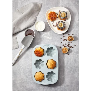 Silikon 6 Gözlü Muffin Kalıbı Papatya - Fırın Kek - Muffin Kalıbı