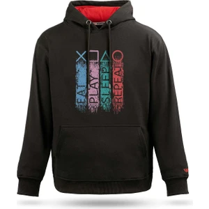 Gamer Kapşonlu Tasarım Sweatshirt