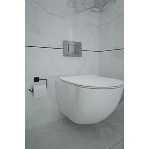 Alper Banyo Jasmin Kare Yapışkanlı Siyah Açık Tuvalet Kağıtlığı Wc Kağıtlık Tuvalet Kağıdı Askısı