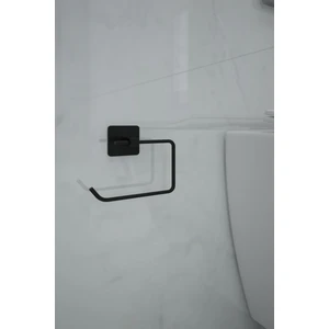 Alper Banyo Jasmin Kare Yapışkanlı Siyah Açık Tuvalet Kağıtlığı Wc Kağıtlık Tuvalet Kağıdı Askısı
