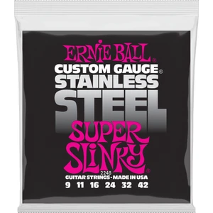 Ernie Ball P02248 Stainless Steel Super Slinky 09-42 Elektro Gitar Teli