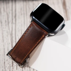 Apple Watch Deri Kordon 42MM 44MM 45MM 49MM 3 / 4 / 5 / 6 / Se / 7 / 8 / 9 Ultra Ultra 2 Deri Kayış Kahve