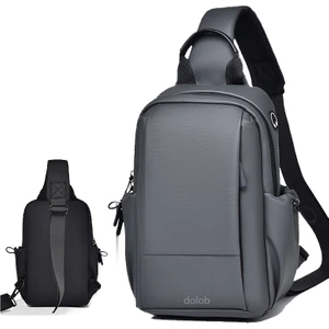 Yeni Erkek Göğüs Çantası Crossbody Çanta Rahat Su Geçirmez Göğüs Çantası Crossbody Çanta Büyük Kapasiteli Göğüs Çantası (Yurt Dışından)