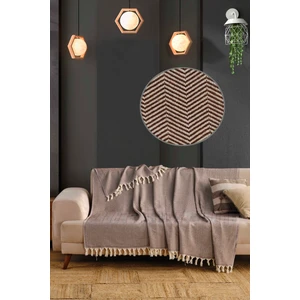 Natural Gülkurusu Koltuk Örtüsü | Koltuk Şalı 180X220 Pamuk