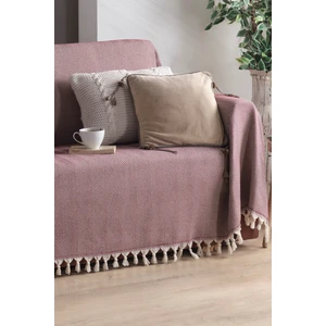 Naturel Koltuk Örtüsü Kolları Kaplayan Bordo 180X300