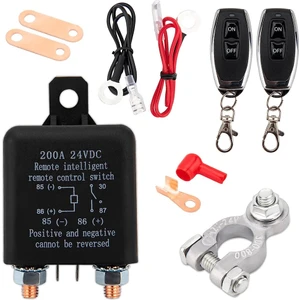 Uzaktan Akü Bağlantısını Kesme Anahtarı, Kamyon Araba Anahtarı Için Uzaktan Anahtar Hırsızlığa Karşı Koruma, 24V 200A Uzaktan Kumanda Akü Anahtarı (Yurt Dışından)