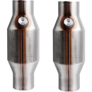 2 Adet 2.5 Inç Bükülmüş Evrensel Katalitik Konvertör Yüksek Akış Paslanmaz Çelik 425250 Egzoz Katalitik Konvertör (Yurt Dışından)