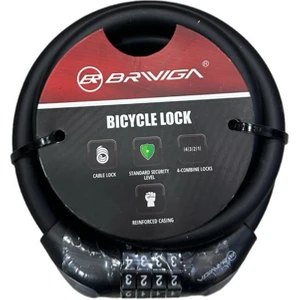 Brıvıga Kablo Kilit Şifreli M602 Siyah 12X1200 mm