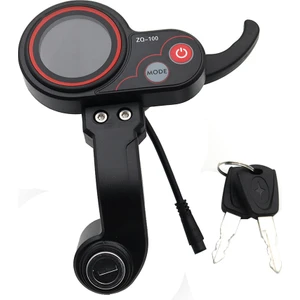 ZQ-100 Anahtar Hız Ayarlanabilir Elektrikli Scooter Metre ile Kilometre Ölçer Elektrikli Scooter Pano Için 6 Pin Ekran (Yurt Dışından)