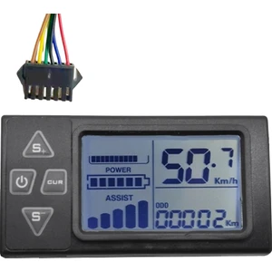Internet 24V-60V S861 LCD Ebike Ekran Kontrol Paneli Elektrikli Bisiklet Için Bldc Denetleyici Kontrol Paneli (Sm Fiş 6pın) (Yurt Dışından)