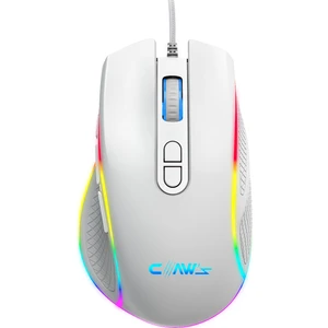 Nova V1 12800 Dpi Wide RGB Özel ABS Doku & Claw's Reflex Örgü Kablolu Ekstra Fire Butonlu Gaming Mouse - Beyaz