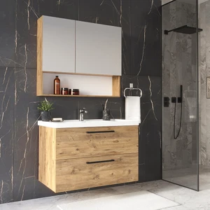 Teta Home Batum 80 Cm Beyaz Mdf Banyo Dolabı Seti Çekmeceli