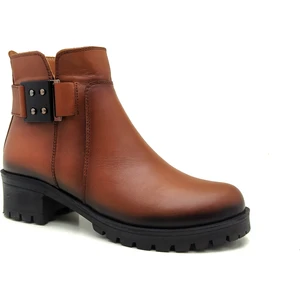 Ay Moda Ayakkabı 508  Deri Tokalı Kadın Botu