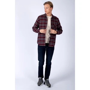 Lee Cooper Argoses Erkek Dokuma U.kol Gömlek Mürdüm-Haki