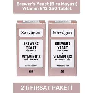 Brewer's Yeast (Bira Mayası) Vitamin B12 250 Tablet - 2 Adet