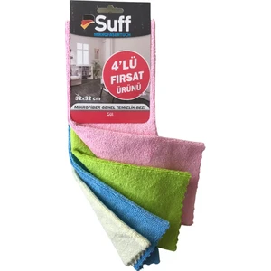 Gül Mikrofiber Genel Temizlik Bezi 4lü (32X32CM)