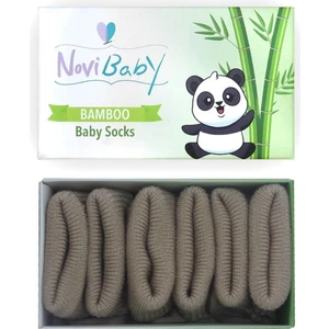 3'Lü Bambu Yenidoğan Bebek Çorap Beige Bej