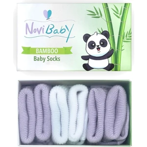 3'lü Bambu Yenidoğan Bebek Çorap I Purpy I Kız Erkek Bebek Çorabı