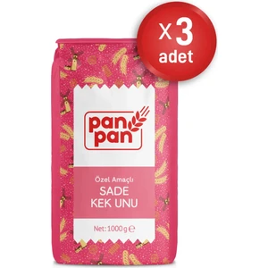Pan Pan Sade Kek Unu 1 kg x 3 Adet