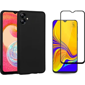 Samsung Galaxy A04E ile Uyumlu Telefon Kılıfı ve 5d Tam Kaplayan Cam Ekran Koruyucu