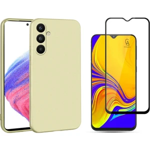 Samsung Galaxy A34 ile Uyumlu Telefon Kılıfı ve 5d Tam Kaplayan Cam Ekran Koruyucu