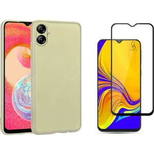 Samsung Galaxy A04E ile Uyumlu Telefon Kılıfı ve 5d Tam Kaplayan Cam Ekran Koruyucu