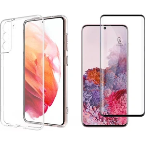Samsung Galaxy S21 Fe ile Uyumlu Telefon Kılıfı ve 5d Tam Kaplayan Cam Ekran Koruyucu