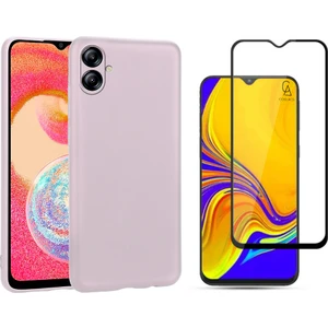 Samsung Galaxy A04E ile Uyumlu Telefon Kılıfı ve 5d Tam Kaplayan Cam Ekran Koruyucu