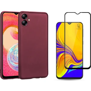 Samsung Galaxy A04E ile Uyumlu Telefon Kılıfı ve 5d Tam Kaplayan Cam Ekran Koruyucu