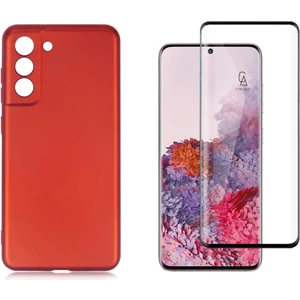 Samsung Galaxy S21 Fe ile Uyumlu Telefon Kılıfı ve 5d Tam Kaplayan Cam Ekran Koruyucu