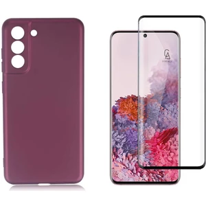 Samsung Galaxy S21 Fe ile Uyumlu Telefon Kılıfı ve 5d Tam Kaplayan Cam Ekran Koruyucu