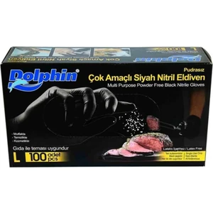 Dolphin SIYAN100 Adetli Nitril L Beden Eldiven.