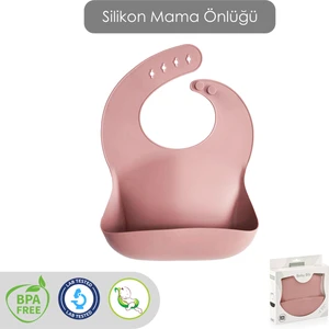 Mega Boy Silikon Mama Önlüğü – Ayarlanabilir Çift Kilitli Bebek Mama Önlüğü