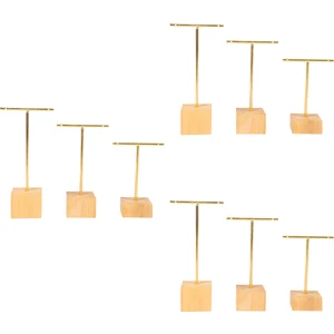 9 Parça Moda T-Bar Takı Vitrin Standı Tutucu Küpe Asılı Organizatör Takı Seti (Yurt Dışından)