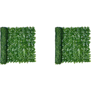 2x 0.5x3 M Duvar Bitki Çit Yaprakları Yapay Sahte Sarmaşık Yaprağı Gizlilik Çit Ekran Dekor Panelleri Çit (Yurt Dışından)