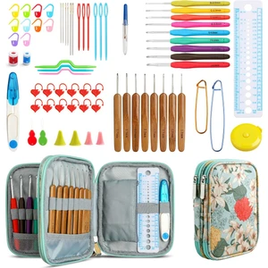 Tığ Kanca Örgü Dokuma Iğneleri Araçları Tam Set Dayanıklı Pratik Dıy Dikiş El Sanatları Saklama Kutusu ile (Yurt Dışından)