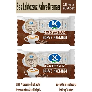 Laktozsuz Kahve Kreması 15 ml x 10 Adet x 2 Paket
