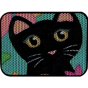 Elekli Tuvalet Önü Kedi Kumu Paspası Renkli Desenli Elekli Kedi Tuvalet Önü Kum Toparlayıcı Paspas