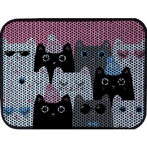 Elekli Tuvalet Önü Kedi Kumu Paspası Renkli Desenli Elekli Kedi Tuvalet Önü Kum Toparlayıcı Paspas